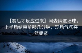 【赛后才反应过来】阿森纳这场球，上半场结束前那几分钟，现场气氛突然绷紧