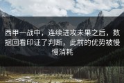 西甲一战中，连续进攻未果之后，数据回看印证了判断，此前的优势被慢慢消耗