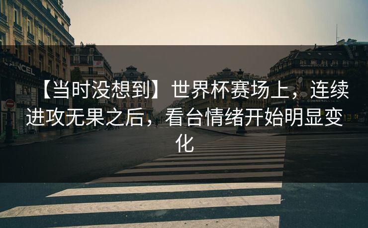 【当时没想到】世界杯赛场上，连续进攻无果之后，看台情绪开始明显变化